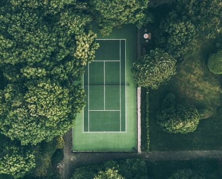 Tennis Court Arial Photo