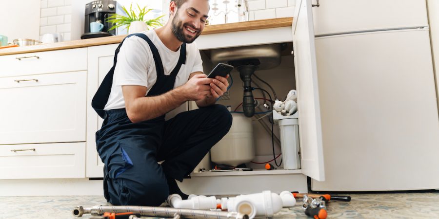 A plumber receiving more leads from digital marketing efforts