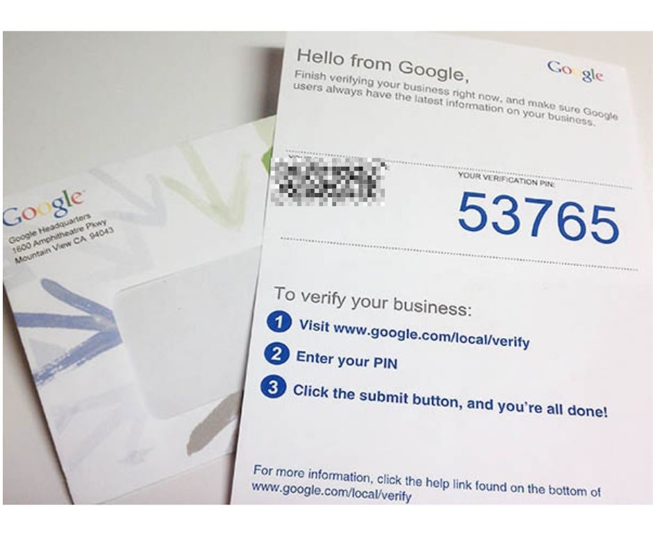 An example image of a Google Business Profile Postcard sent to a local business