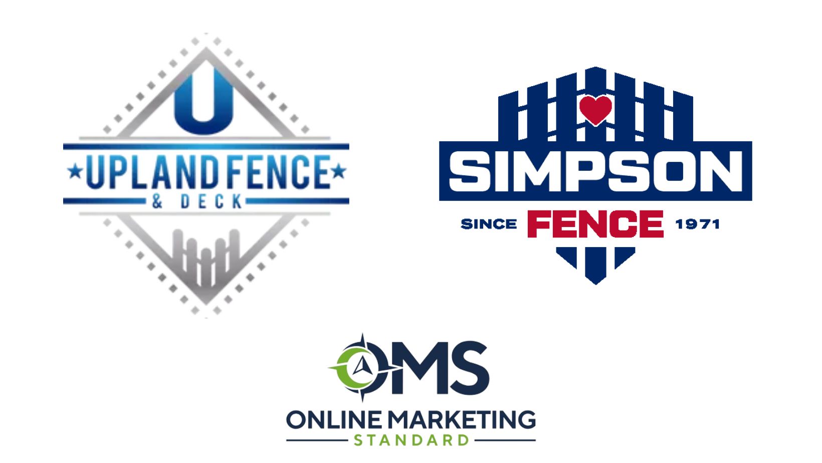 image of a fence line with digital marketing icons and the OMS logo