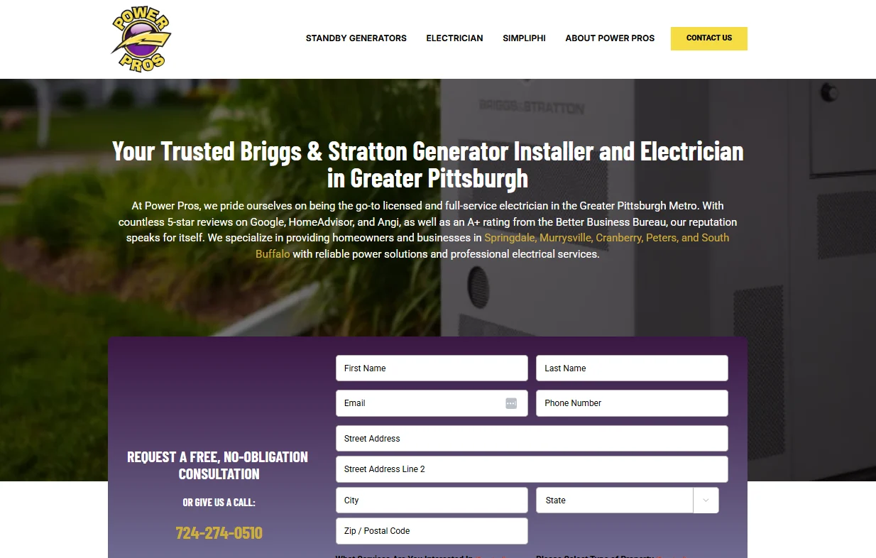 Power Pros New Website