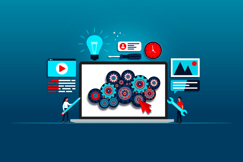 Image of a website development team performing maintenance on a WordPress Website