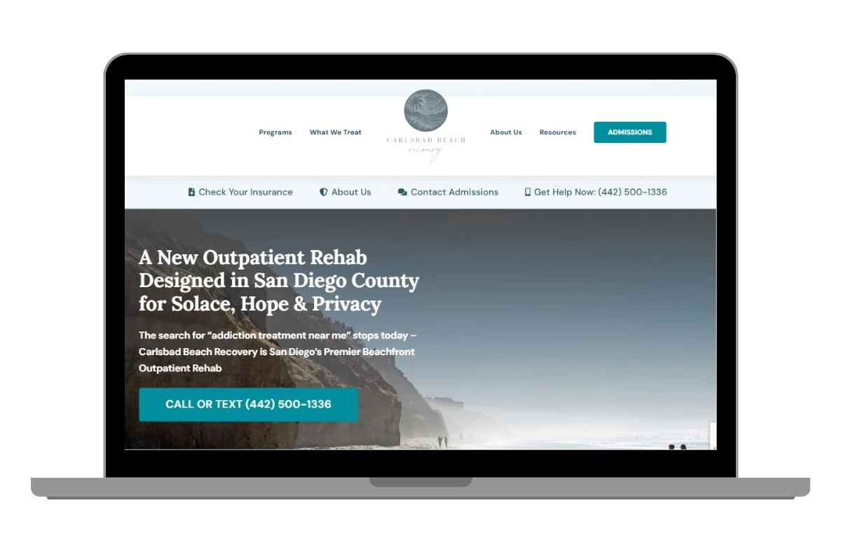 Carlsbad Beach recovery New WordPress Website Using Avada