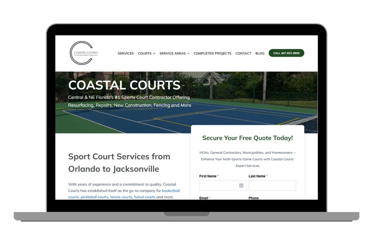 Coastal Courts New WordPress Website Using Avada