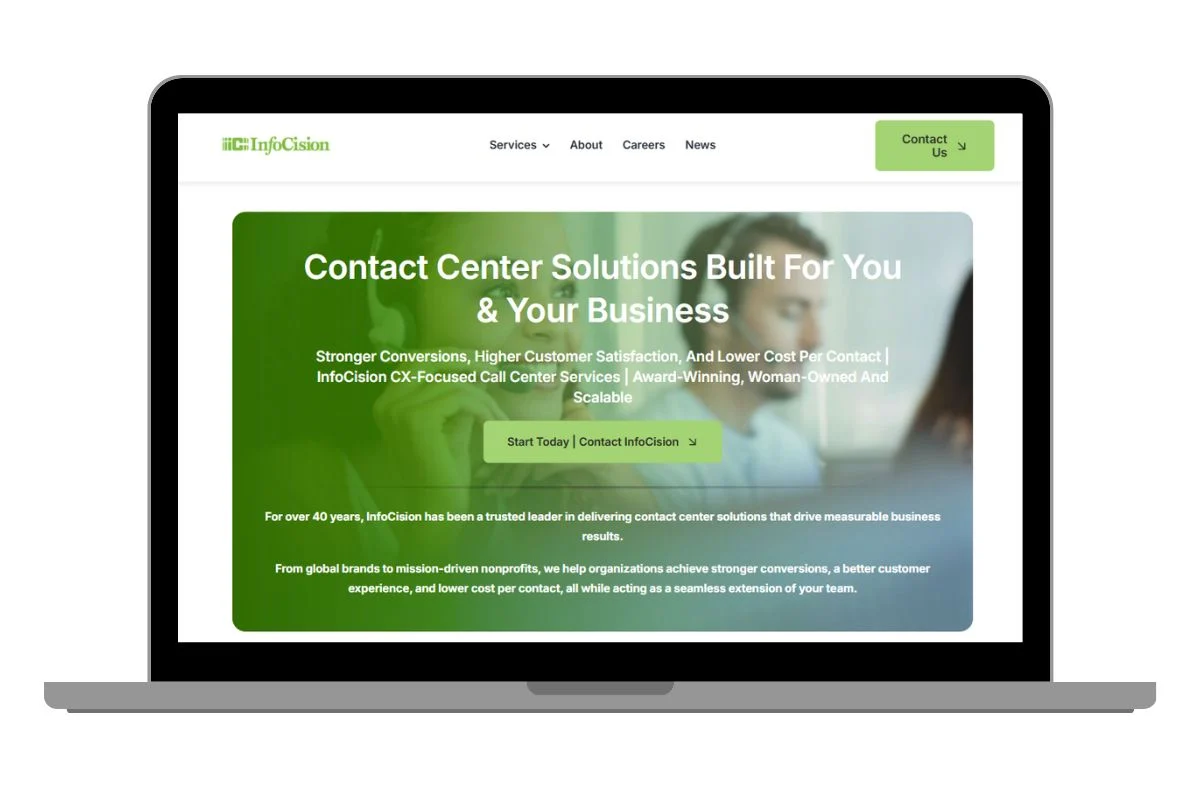 InfoCision New WordPress Website Using Avada