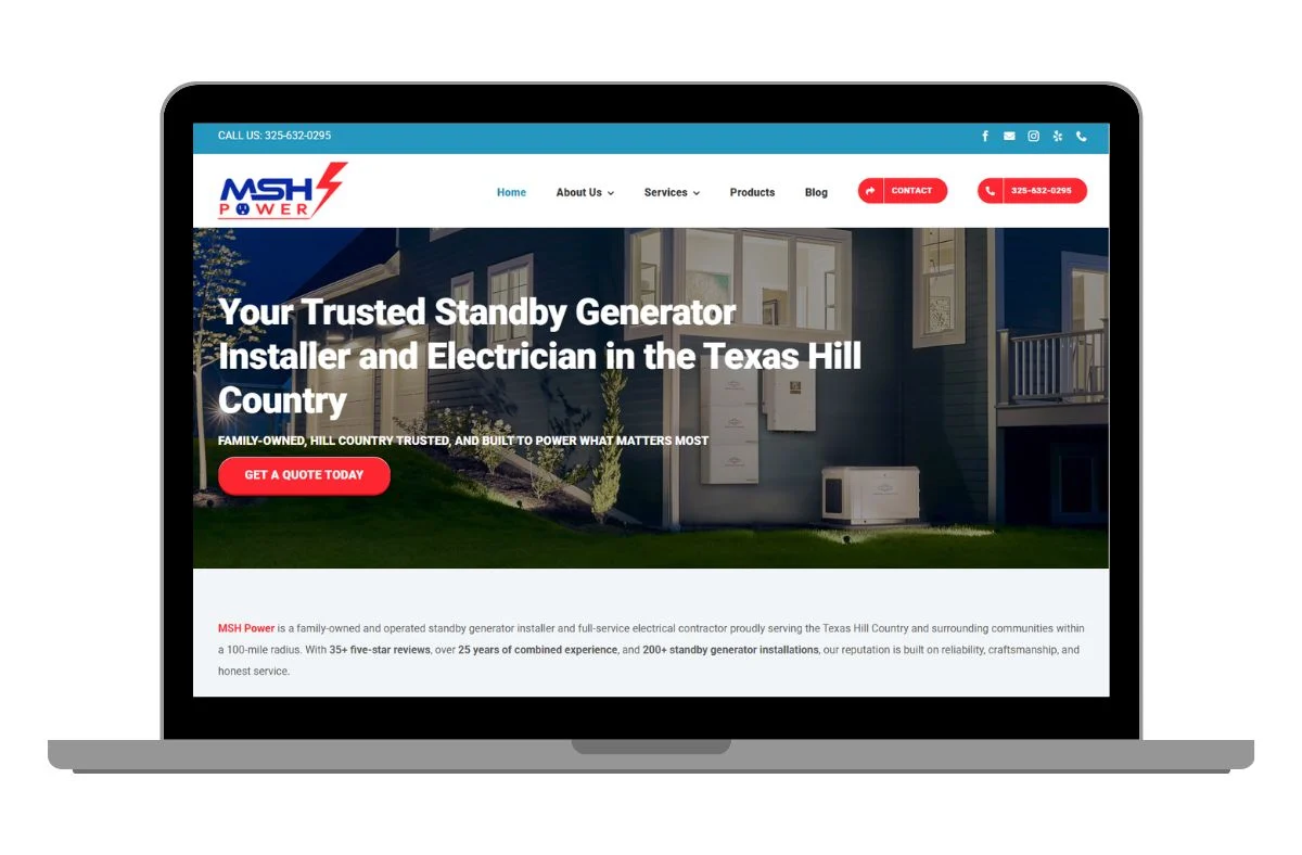 MSH Power New WordPress Website Using Avada