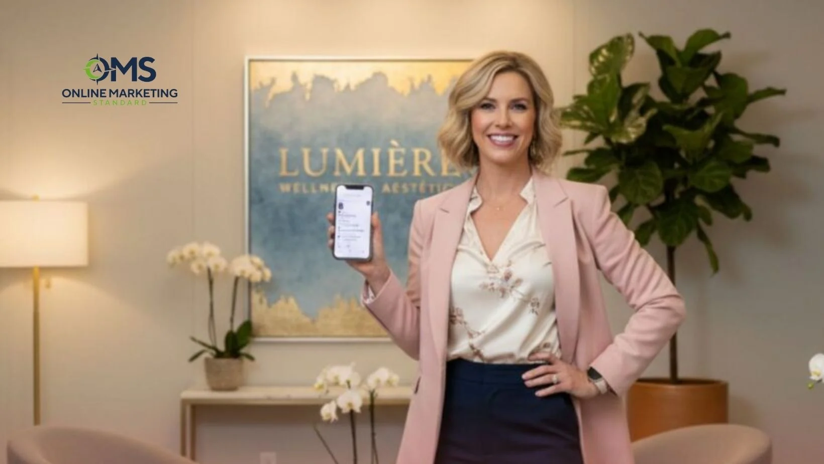 Med Spa Employee Showcasing Top Result Positioning from AI Marketing Med Spa marketing campaigns using generative AI to reach target audiences searching for aesthetic treatments and cosmetic services.